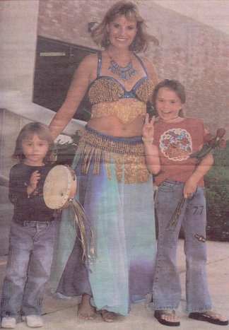 Cari Bell-Perlingiero and her two children